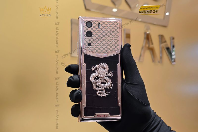 Kỳ Lân Luxury dien thoai Vertu MetaVertu custom 10 Điện thoại Vertu MetaVertu custom rồng vàng phú quý