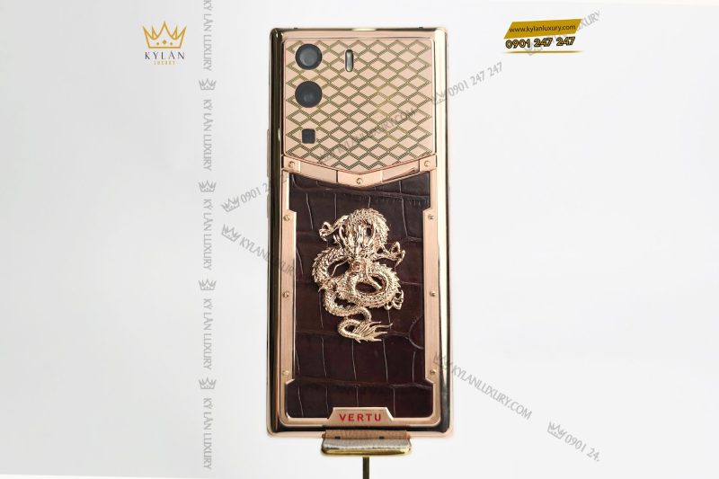 Kỳ Lân Luxury dien thoai Vertu MetaVertu custom 16 Điện thoại Vertu MetaVertu custom rồng vàng phú quý