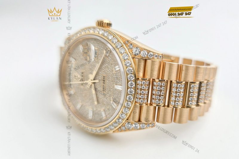 Kỳ Lân Luxury dong ho Rolex Day Date 228238 custom kim cuong 9 Đồng hồ Rolex Day-Date 228238 custom kim cương