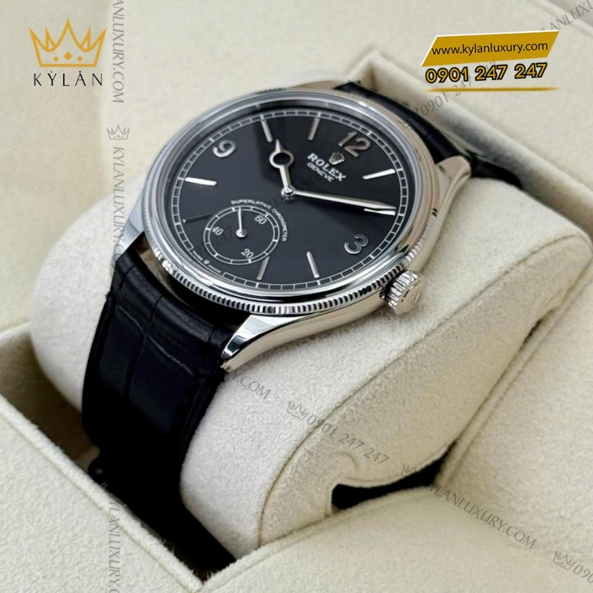 Kỳ Lân Luxury dong ho rolex perpetual 1908 m52509 0002 3 2 Đồng hồ Rolex 1908 vàng trắng mặt số đen 52509-0002