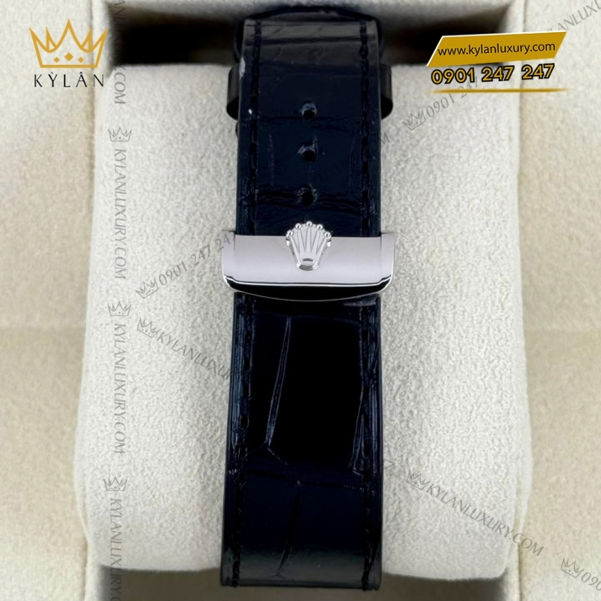 Kỳ Lân Luxury dong ho rolex perpetual 1908 m52509 0002 5 2 Đồng hồ Rolex 1908 vàng trắng mặt số đen 52509-0002