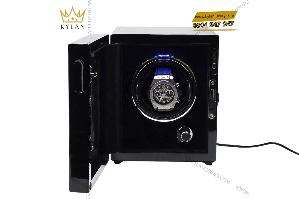 Kỳ Lân Luxury hop xoay dong ho cao cap a z 1 ngan xoay 20 Hộp Xoay Đồng Hồ 1 Ngăn Cao Cấp
