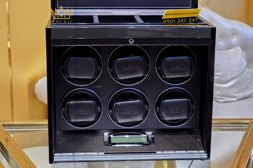 Kỳ Lân Luxury hop xoay dong ho driklux cao cap 6 ngan xoay 10 Hộp xoay đồng hồ Driklux cao cấp 6 ngăn xoay