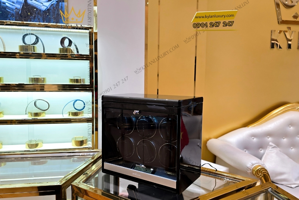 Kỳ Lân Luxury hop xoay dong ho driklux cao cap 6 ngan xoay 2 Hộp xoay đồng hồ Driklux cao cấp 6 ngăn xoay