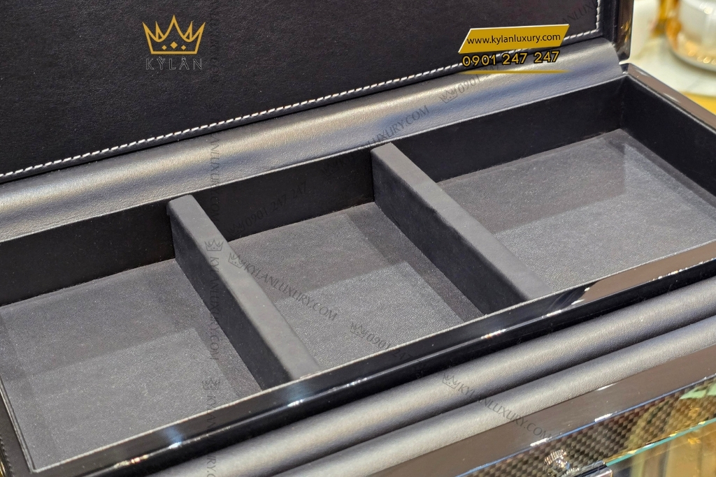 Kỳ Lân Luxury hop xoay dong ho driklux cao cap 6 ngan xoay 5 Hộp xoay đồng hồ Driklux cao cấp 6 ngăn xoay