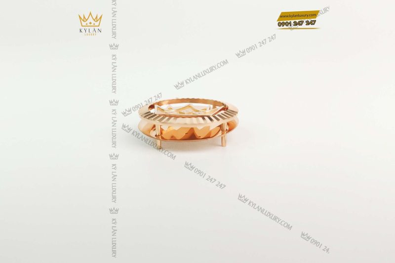 Kỳ Lân Luxury logo vuong mien vang hong nguyen khoi au750 dinh kim cuong 6 1 Logo vương miện vàng hồng nguyên khối Au750 đính kim cương