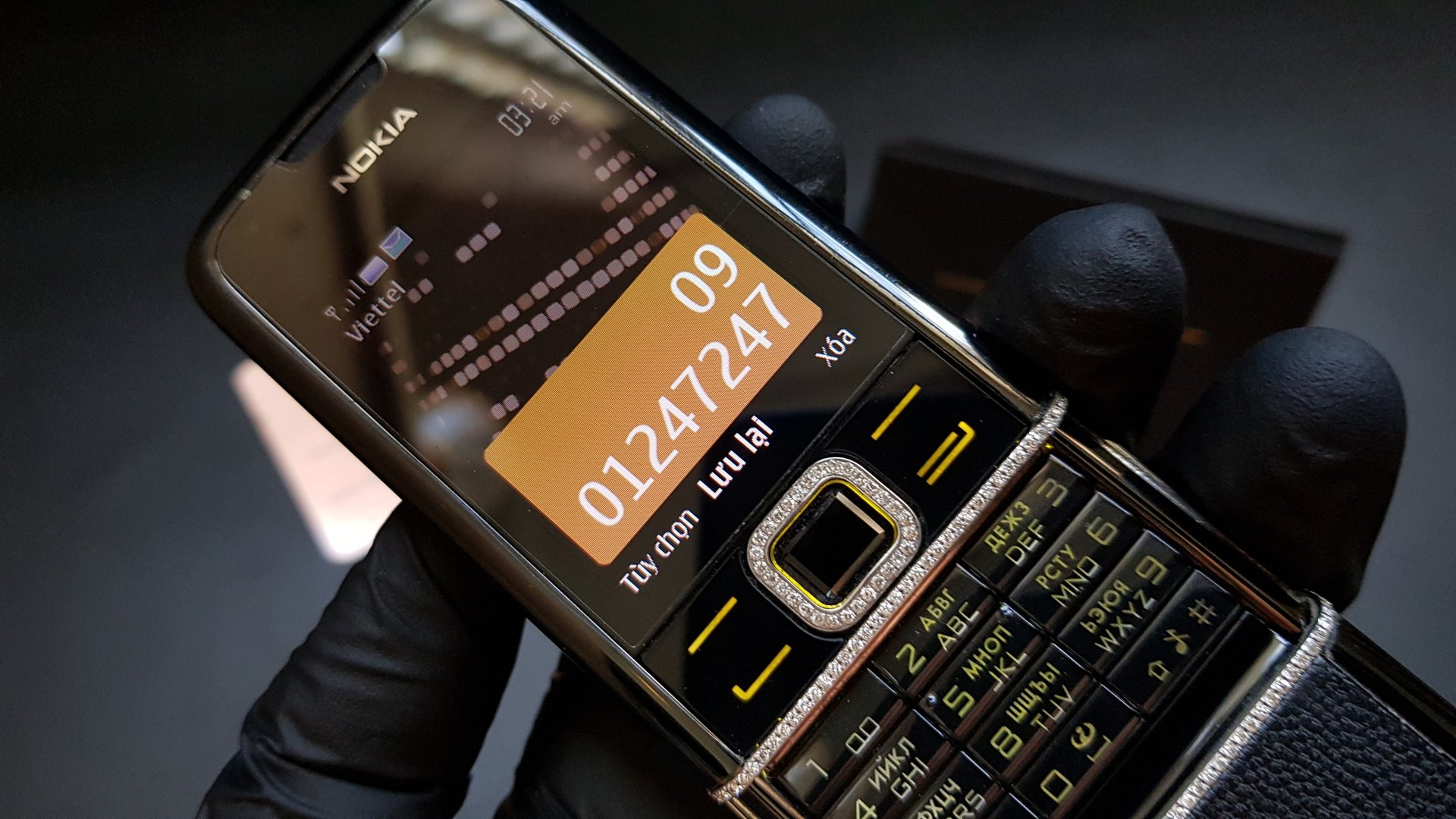 Kỳ Lân Luxury nokia 8800 arte sapphire dinh kim cuong 6 Nokia 8800 Arte Sapphire đính kim cương