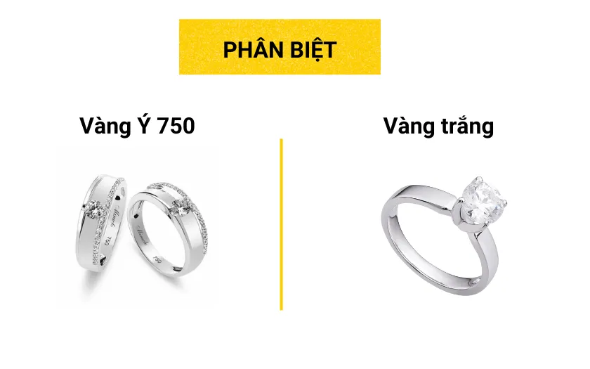 Sự khác biệt giữa vàng nguyên khối Au750 của Kỳ Lân so với vàng trên thị trường 2 Phân biệt vàng nguyên khối Au750 và vàng trắng