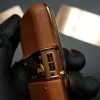 Vertu Constellation bọc vàng da nâu