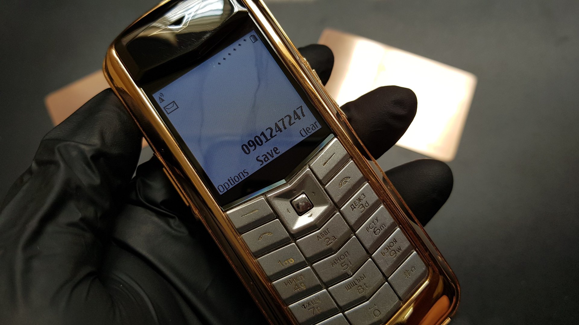 Kỳ Lân Luxury vertu constellation boc da nau 10 Vertu Constellation bọc vàng da nâu