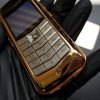 Vertu Constellation bọc vàng da nâu