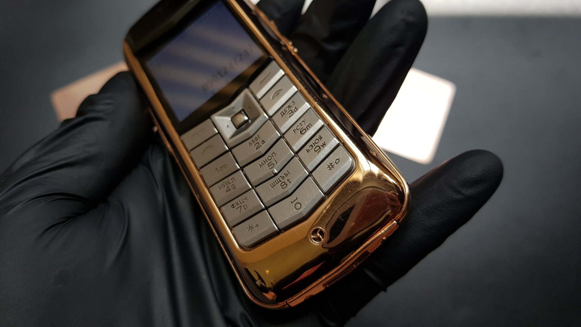Kỳ Lân Luxury vertu constellation boc da nau 17 Vertu Constellation bọc vàng da nâu