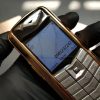 Vertu Constellation bọc vàng da nâu