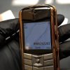 Vertu Constellation bọc vàng da nâu