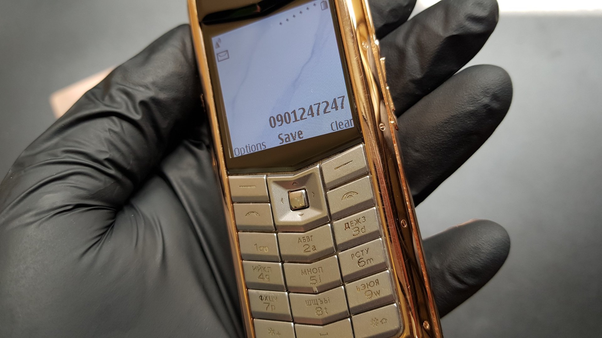 Kỳ Lân Luxury vertu constellation boc da nau 25 Vertu Constellation bọc vàng da nâu