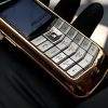 Vertu Constellation bọc vàng da nâu