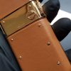Vertu Constellation bọc vàng da nâu