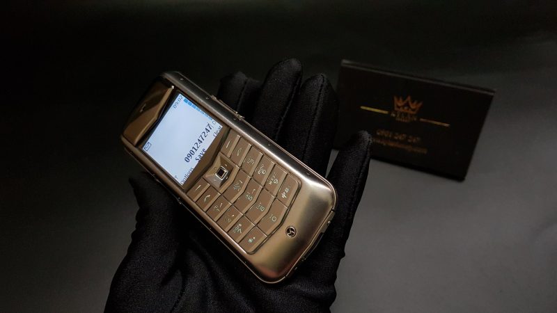 Vertu Constellation bọc da Nâu