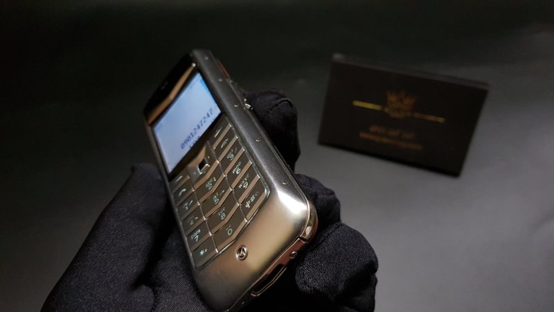 Vertu Constellation bọc da Nâu