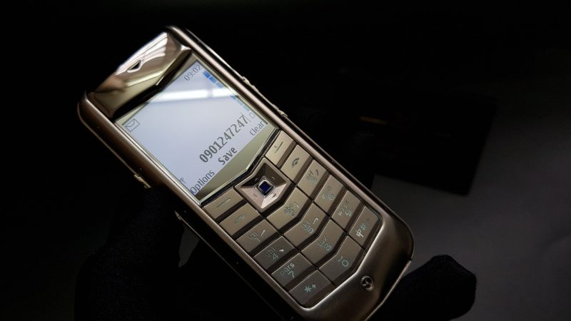 Vertu Constellation bọc da Nâu