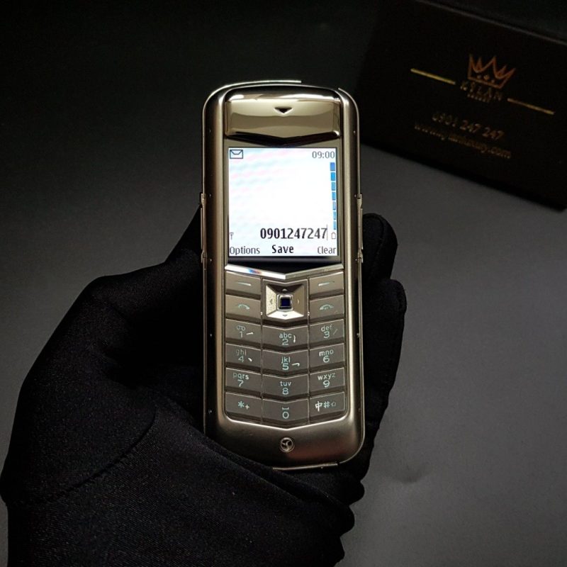Vertu Constellation bọc da Nâu