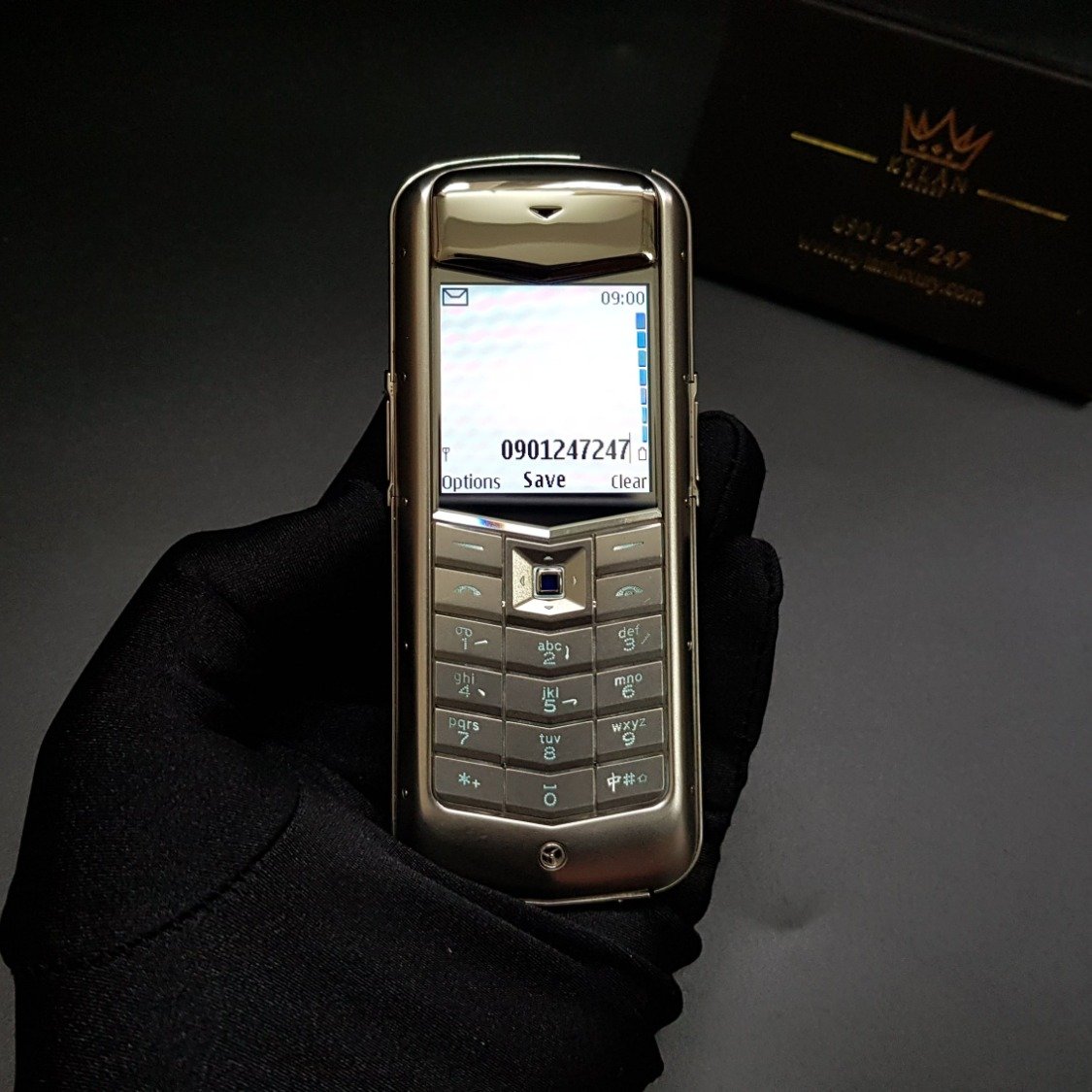 Kỳ Lân Luxury vertu constellation da nau 2 Vertu Constellation bọc da Nâu