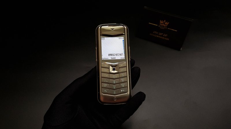 Vertu Constellation bọc da Nâu