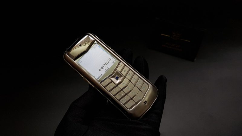 Vertu Constellation bọc da Nâu