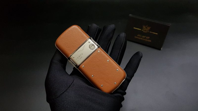 Vertu Constellation bọc da Nâu