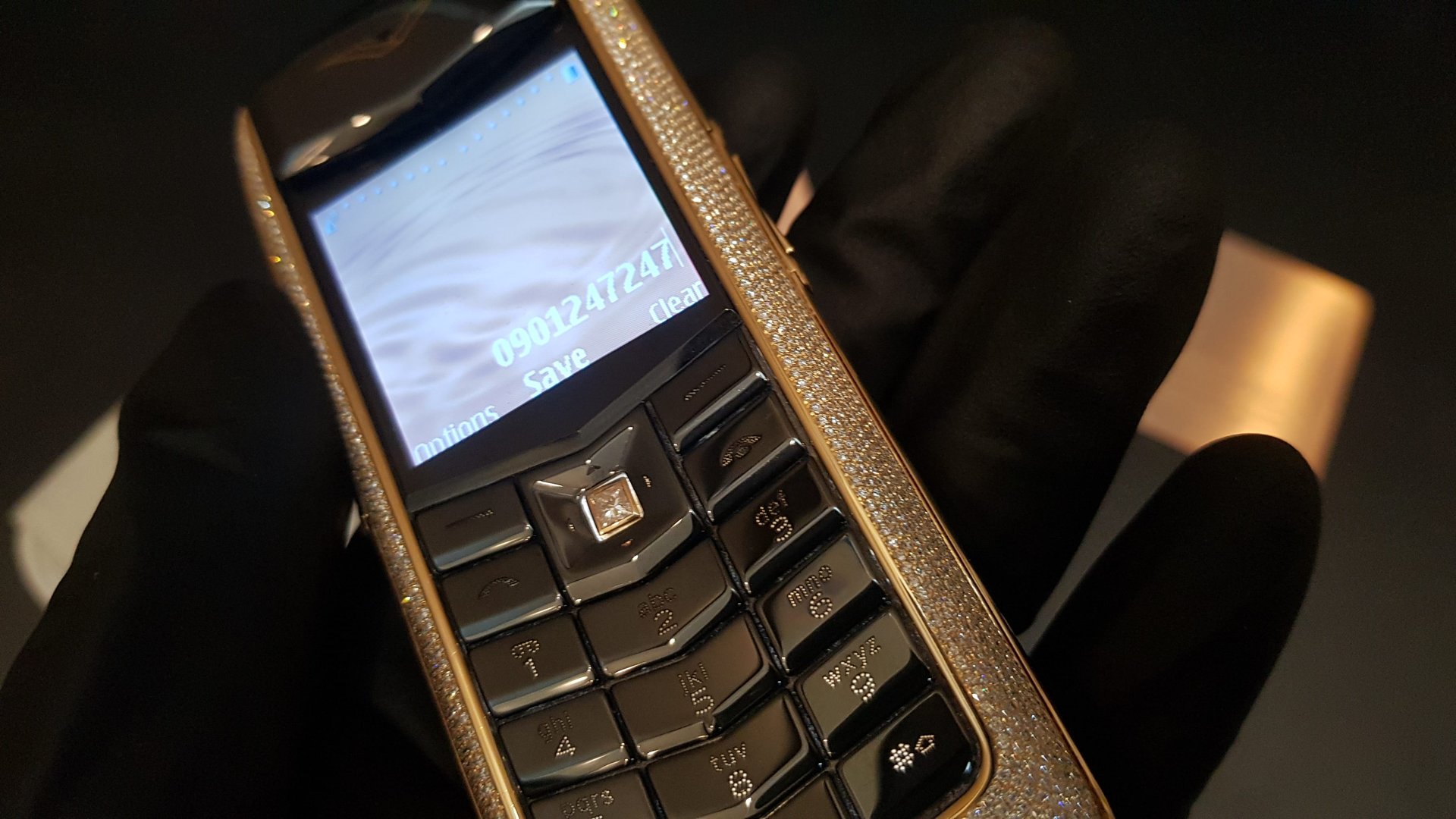 Kỳ Lân Luxury vertu constellation dinh full kim cuong da van ca sau 57 Vertu Constellation đính full kim cương da vân cá sấu