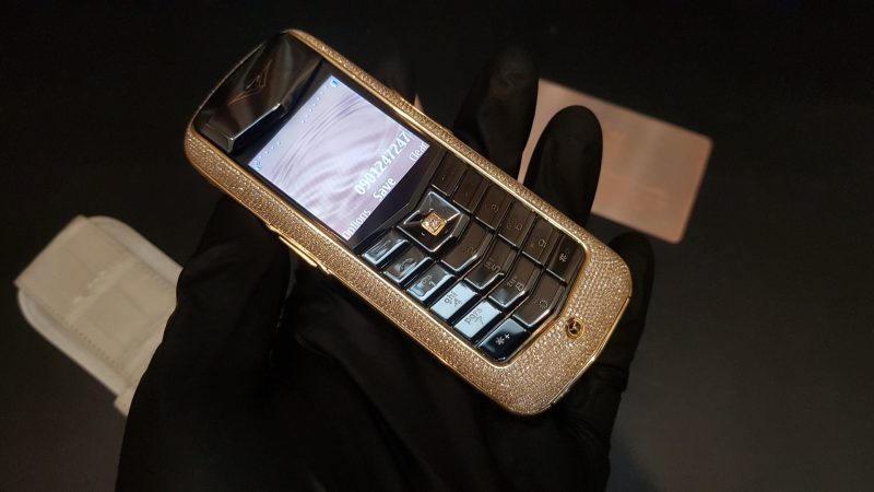 Kỳ Lân Luxury vertu constellation dinh full kim cuong da van ca sau 61 1 Vertu Constellation đính full kim cương da vân cá sấu