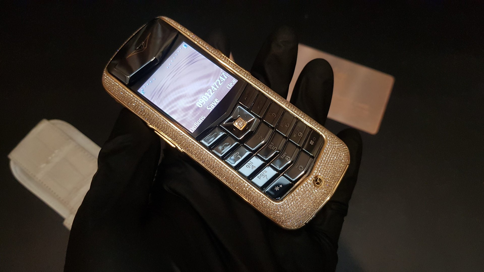 Kỳ Lân Luxury vertu constellation dinh full kim cuong da van ca sau 61 Vertu Constellation đính full kim cương da vân cá sấu