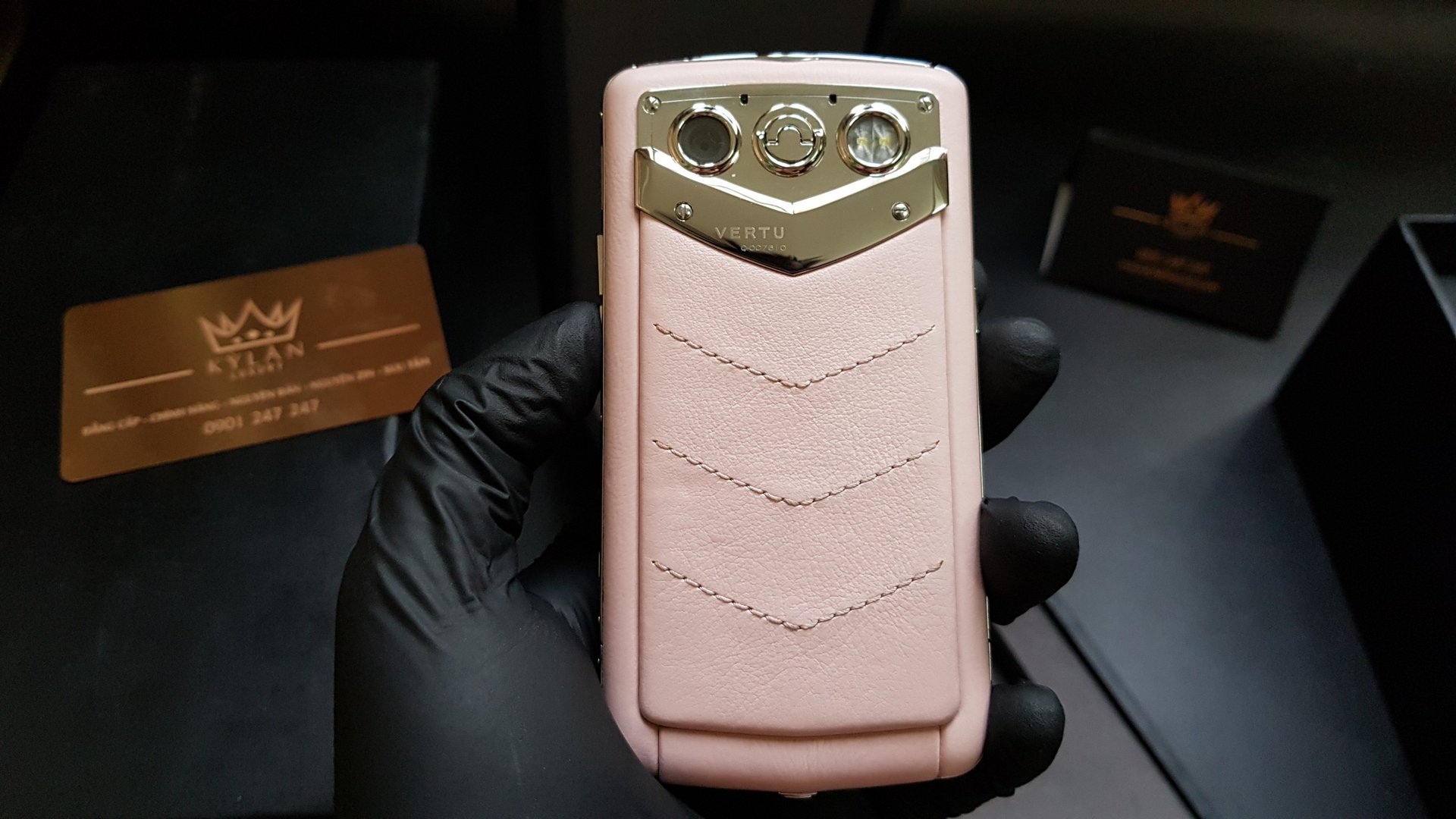 Kỳ Lân Luxury vertu constellation quest hong pastel fullbox 29 Vertu Quest pink fullbox