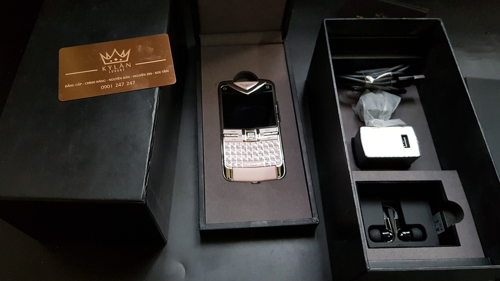 Kỳ Lân Luxury vertu constellation quest hong pastel fullbox 31 Vertu Quest pink fullbox