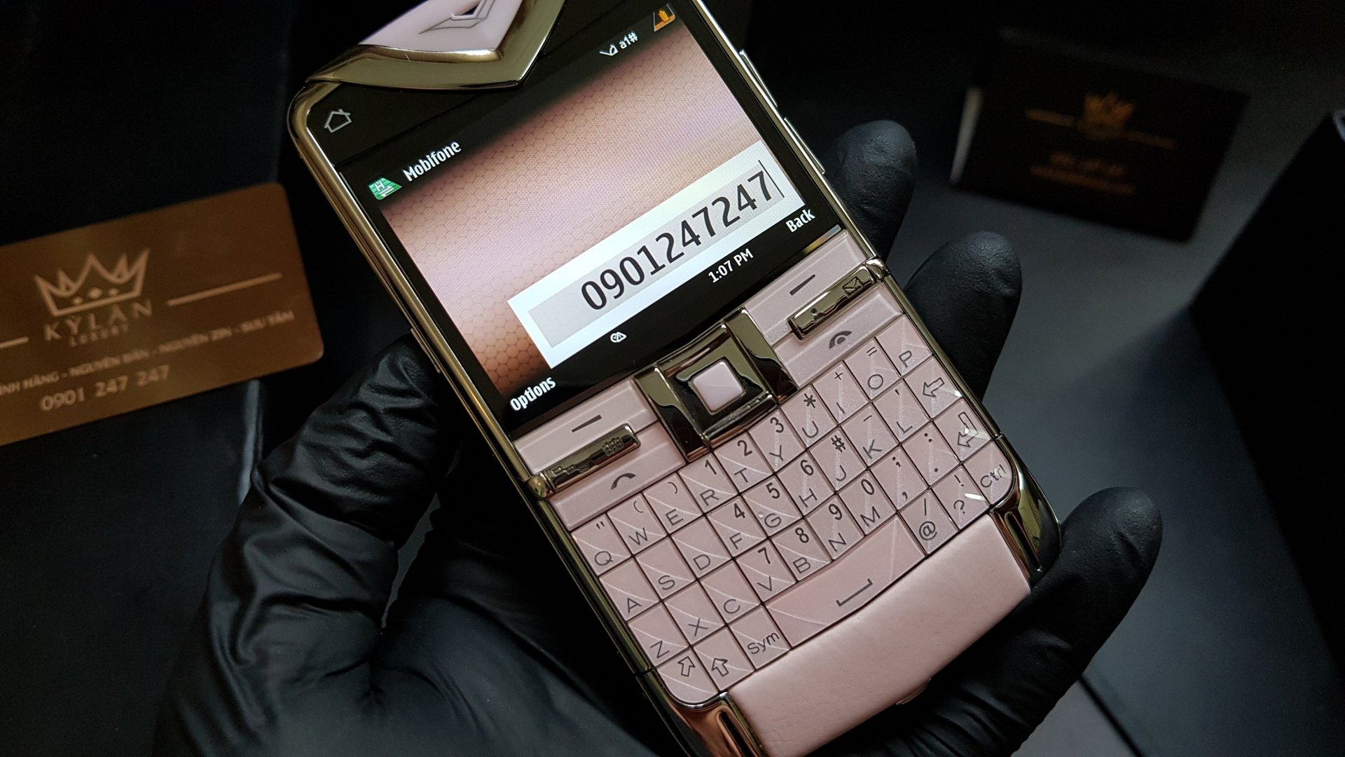 Kỳ Lân Luxury vertu constellation quest hong pastel fullbox 50 Vertu Quest pink fullbox
