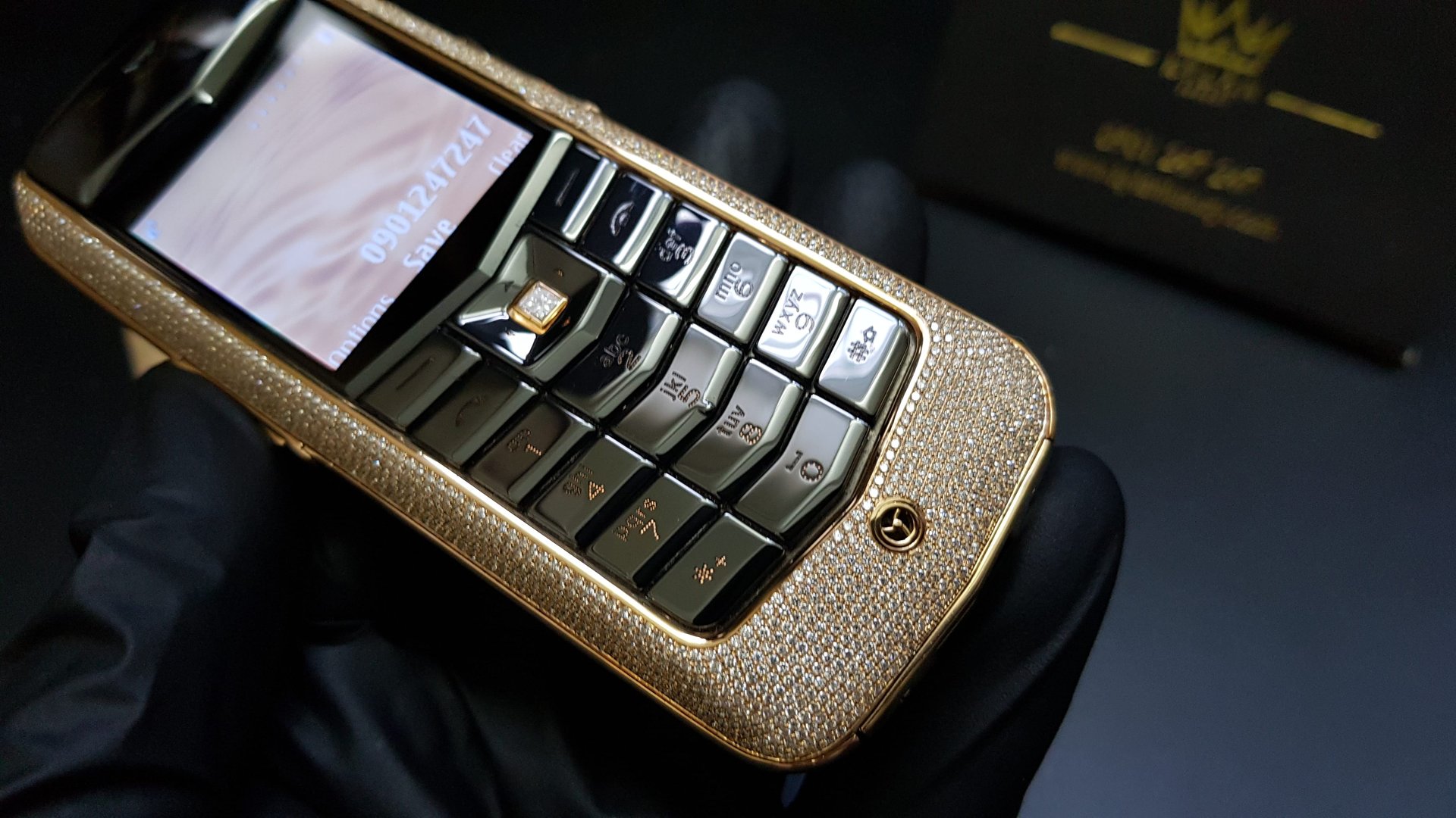 Kỳ Lân Luxury vertu constellation vang khoi full kim cuong 1 Vertu Constellation vàng khối đính full kim cương