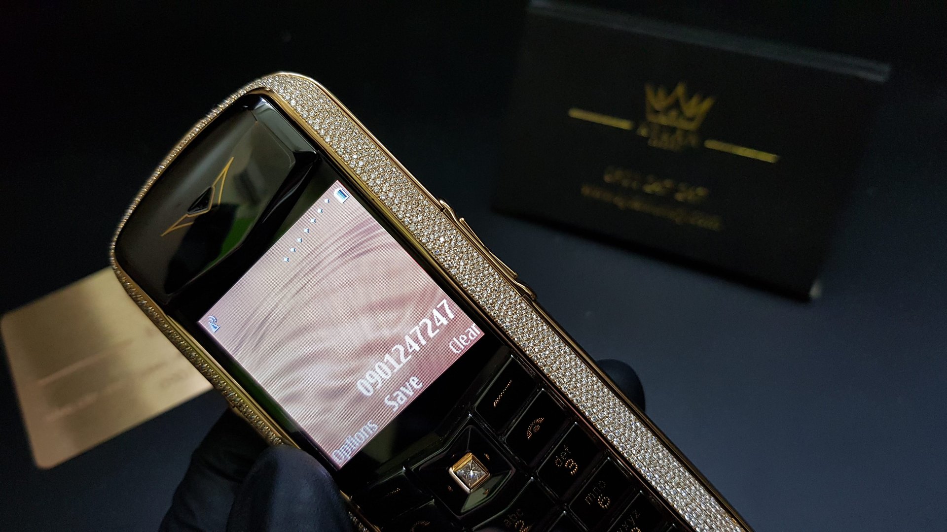 Kỳ Lân Luxury vertu constellation vang khoi full kim cuong 10 Vertu Constellation vàng khối đính full kim cương