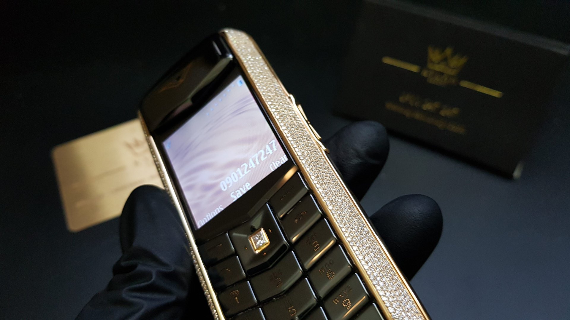 Kỳ Lân Luxury vertu constellation vang khoi full kim cuong 12 Vertu Constellation vàng khối đính full kim cương