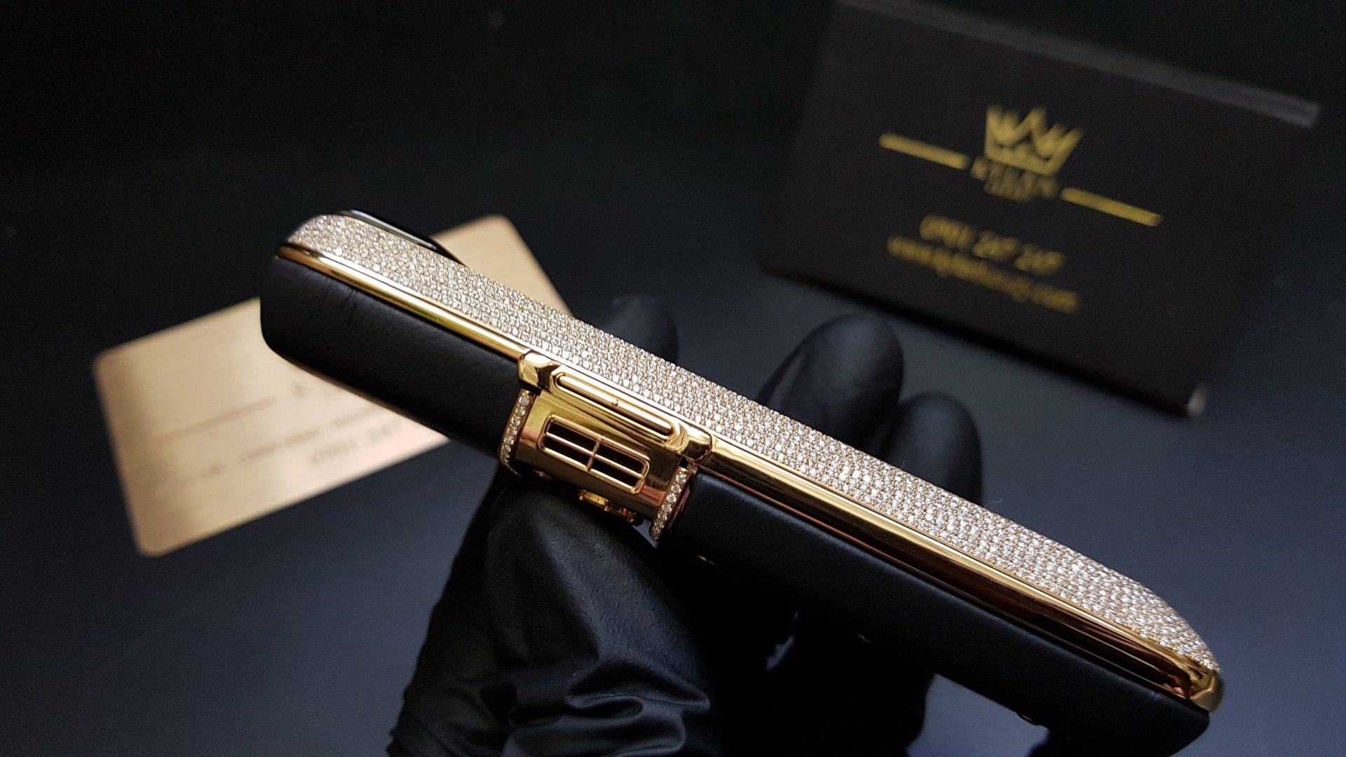 Kỳ Lân Luxury vertu constellation vang khoi full kim cuong 17 Vertu Constellation vàng khối đính full kim cương