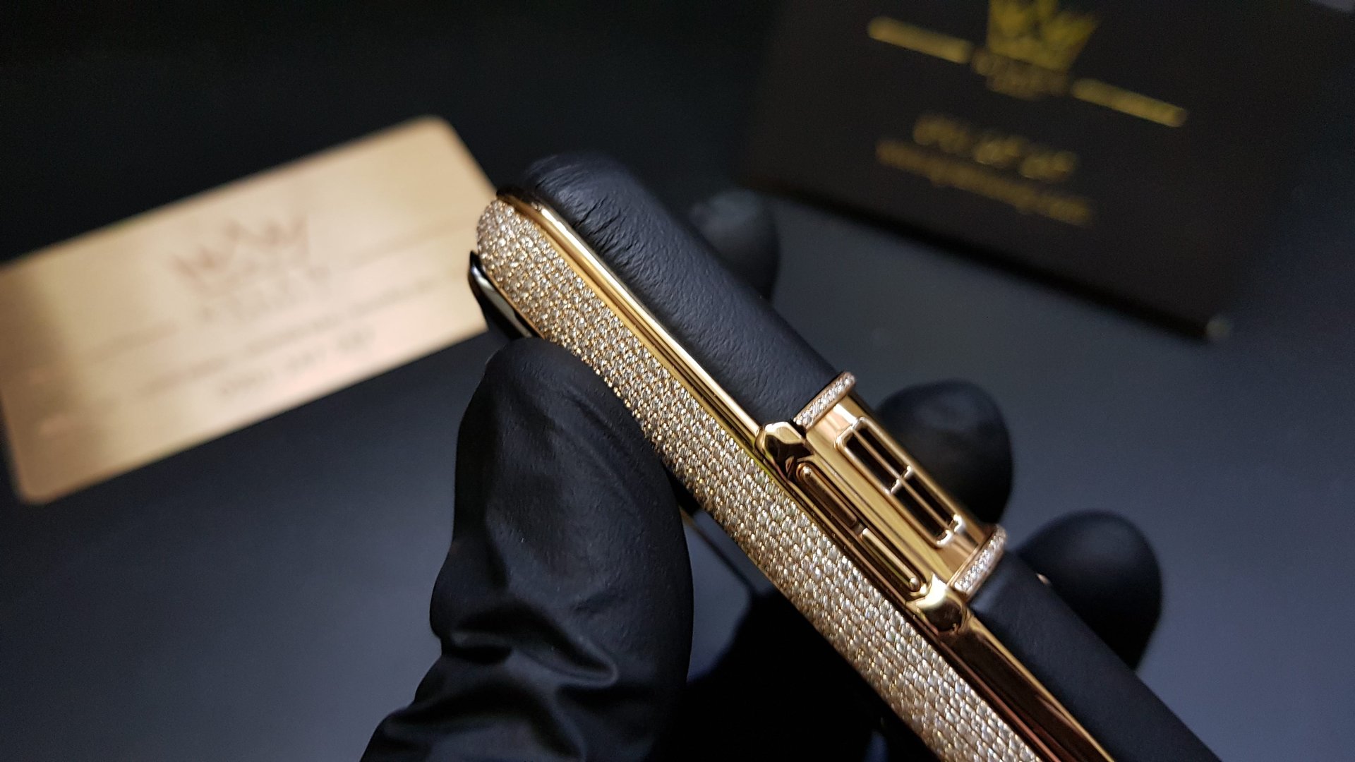 Kỳ Lân Luxury vertu constellation vang khoi full kim cuong 32 Vertu Constellation vàng khối đính full kim cương