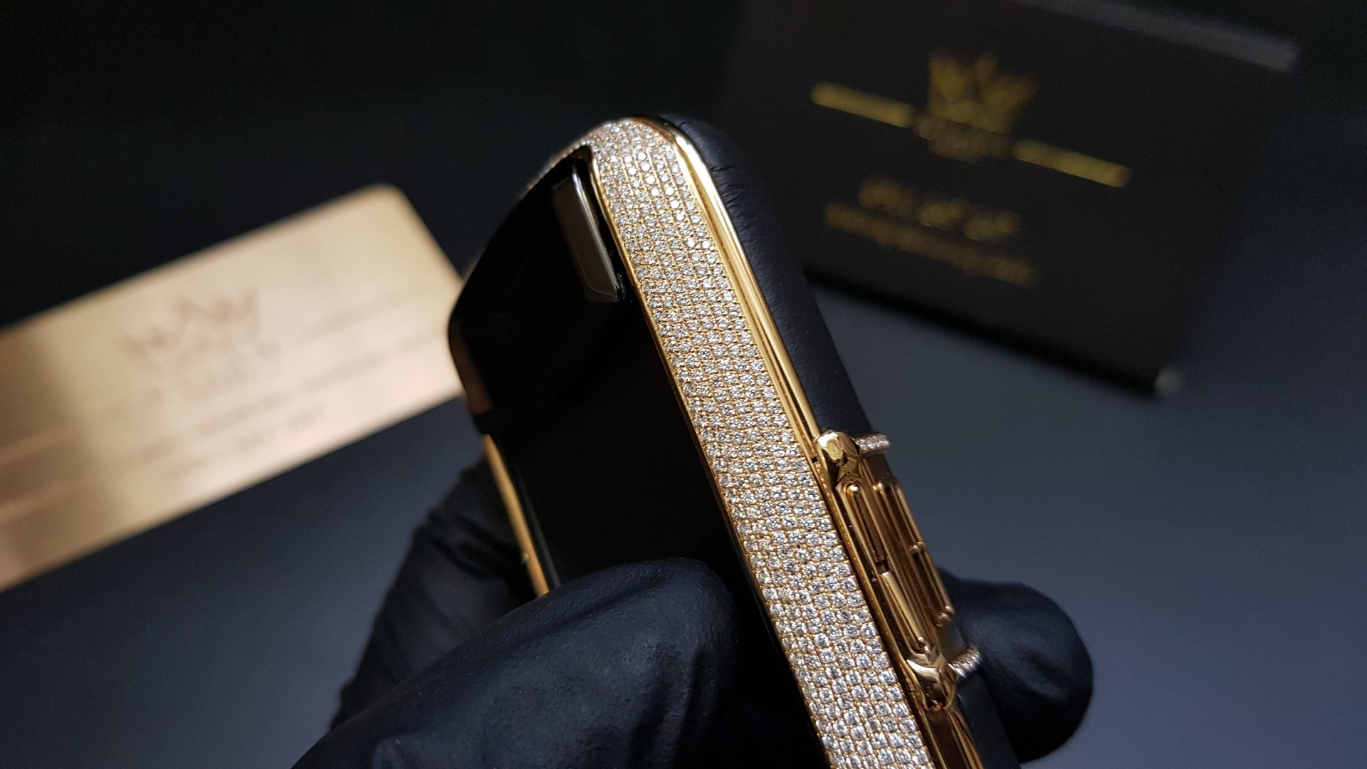 Kỳ Lân Luxury vertu constellation vang khoi full kim cuong 33 Vertu Constellation vàng khối đính full kim cương
