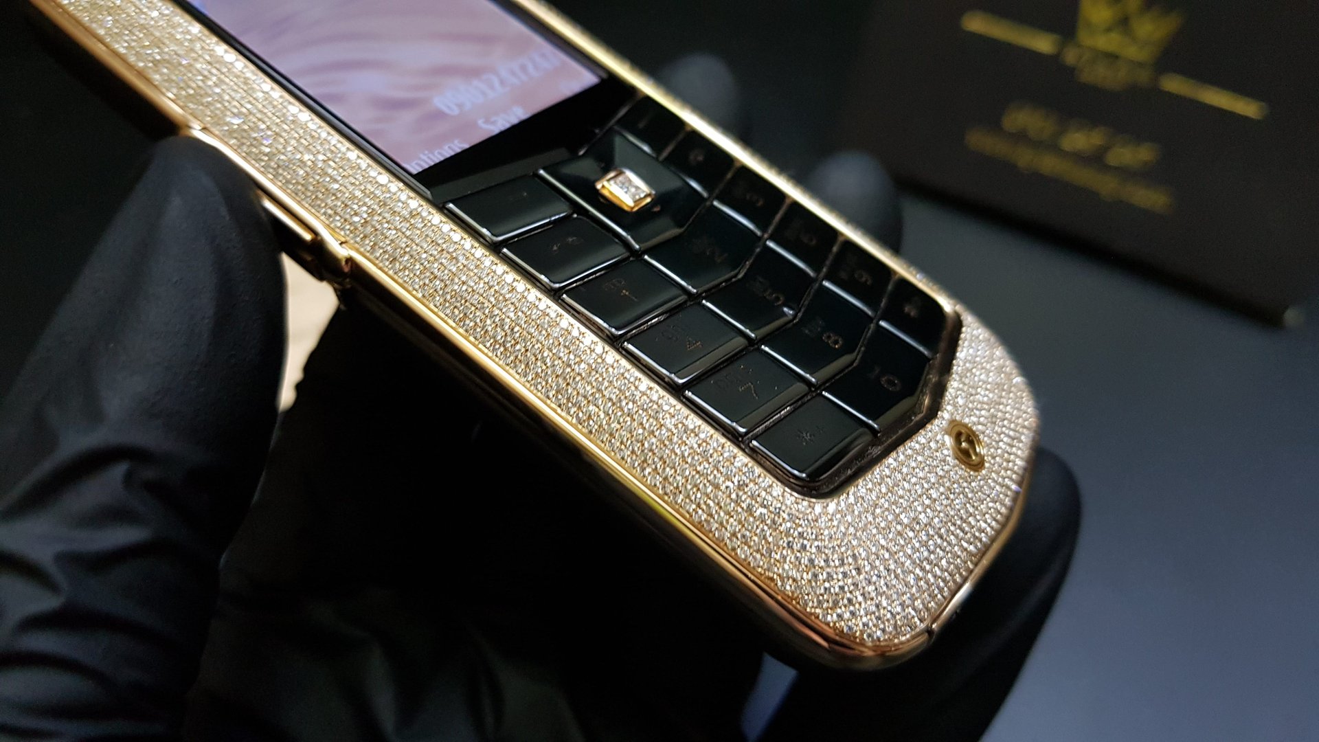 Kỳ Lân Luxury vertu constellation vang khoi full kim cuong 5 Vertu Constellation vàng khối đính full kim cương