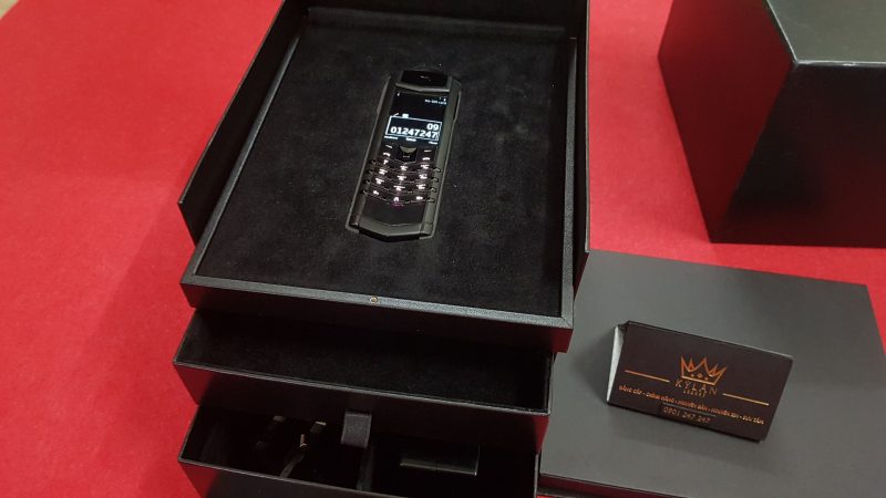 Kỳ Lân Luxury vertu signature s black pure fullbox 20 1 Vertu Signature S Black Pure fullbox nguyên hộp sách