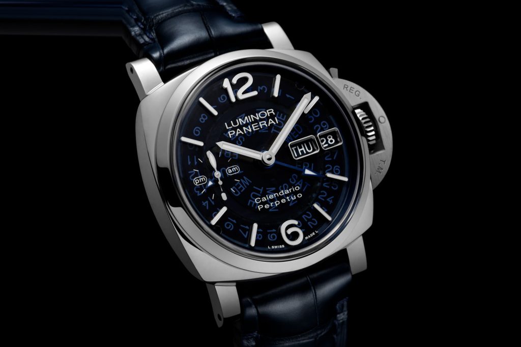 Kỳ Lân Luxury Panerai Luminor Perpetual Calendar GMT Platinumtech Mặt số Sapphire màu xu hướng mới trong nghệ thuật chế tác đồng hồ