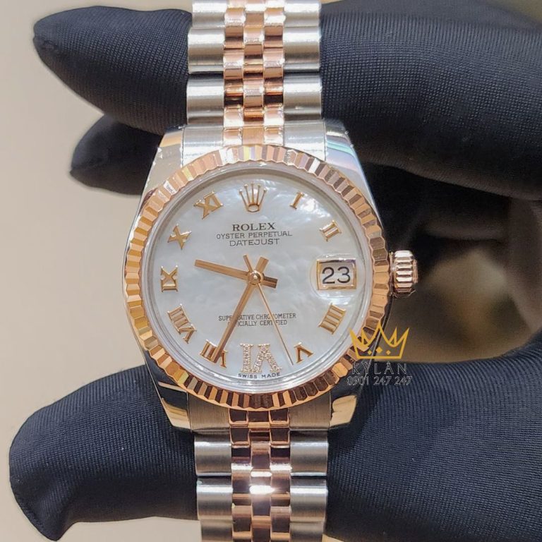 Đồng hồ Rolex Datejust 31 178271 mặt khảm trai, cọc số la mã