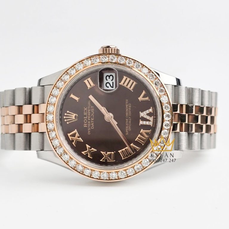 Đồng hồ Rolex Datejust 31 278271-0004 mặt Chocolate custom vành bezel