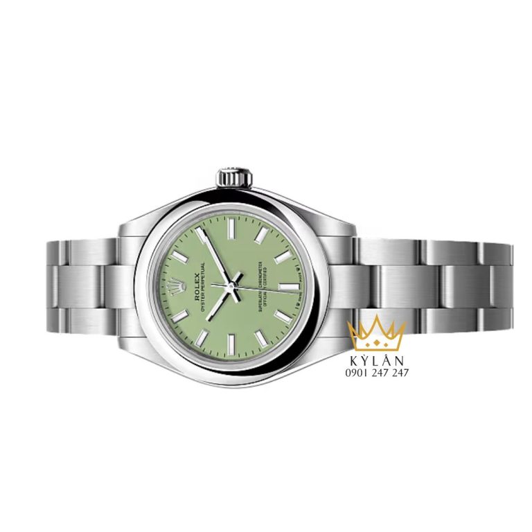 Đồng hồ Rolex Oyster Perpetual 28 276200-0006 mặt màu hồ trăn (Pistachio)