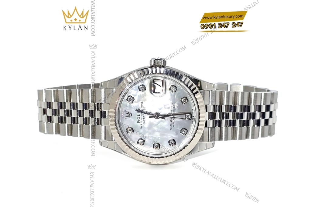 Kỳ Lân Luxury dong ho rolex datejust 31 278274 mat kham trai 11 1 Đồng hồ Rolex Datejust 31 278274-0006 mặt khảm trai