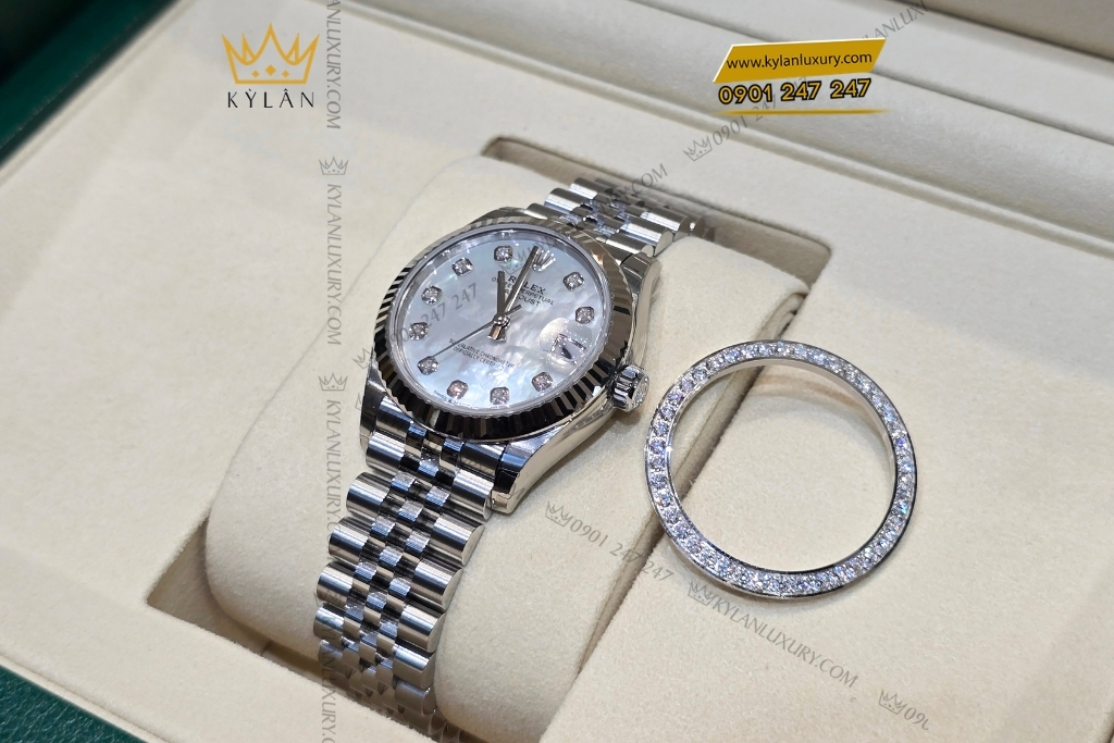 Kỳ Lân Luxury dong ho rolex datejust 31 278274 mat kham trai 3 1 Đồng hồ Rolex Datejust 31 278274-0006 mặt khảm trai