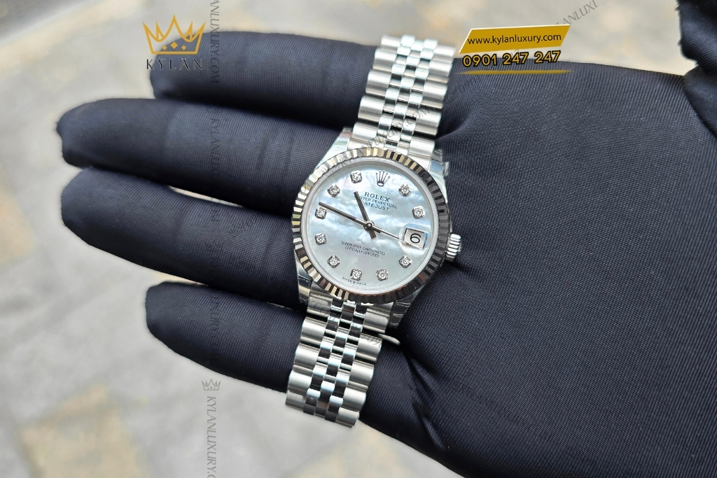 Kỳ Lân Luxury dong ho rolex datejust 31 278274 mat kham trai 4 1 Đồng hồ Rolex Datejust 31 278274-0006 mặt khảm trai